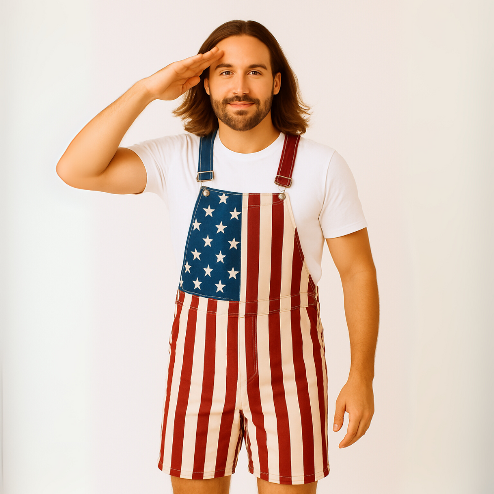 American Flag Overalls